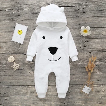 

Baby boy girl clothes 2020 new listing autumn and winter men and women baby warm jumpsuit plus velvet long romper 60-100cm