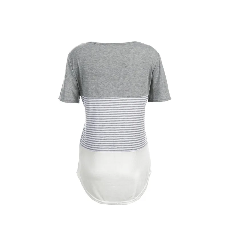 Одежда для грудного вскармливания; Женская Повседневная Футболка для беременных; футболки для мам; топы для кормящих; полосатая футболка с короткими рукавами