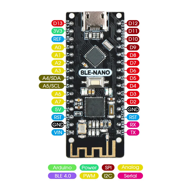 Keywish BLE-Nano для Arduino Nano V3.0 Mirco USB плата интегрирует CC2540 BLE беспроводной модуль ATmega328P плата микроконтроллера