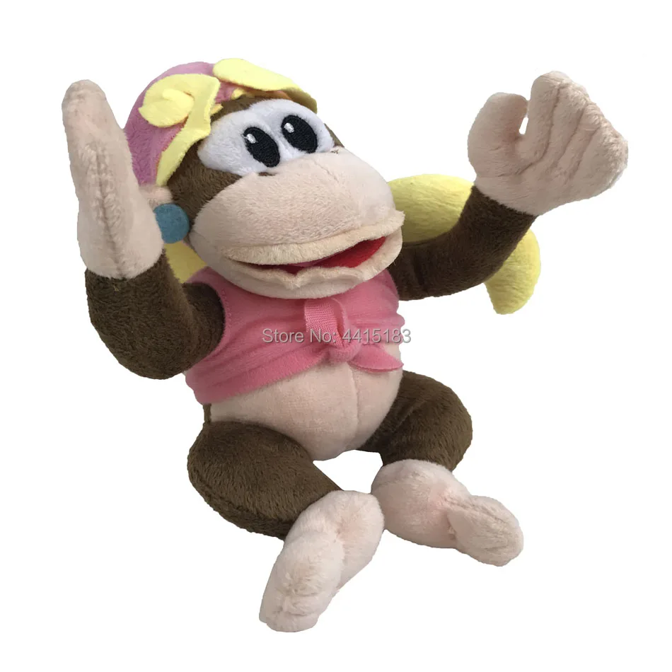 18 CM Anime Super Mario Bros Donkey Kong Sister Dixie Peluche Doll Plush Soft Stuffed Baby Toy Christmas Gift 18 CM Anime Super Mario Bros Donkey Kong Sister Dixie Peluche Doll Plush Soft Stuffed Baby Toy Christmas Gift