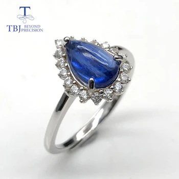 

natural gemstone kyanite jewelry set 925 sterling silver simple design pendant earring and ring for women fine Wedding gift