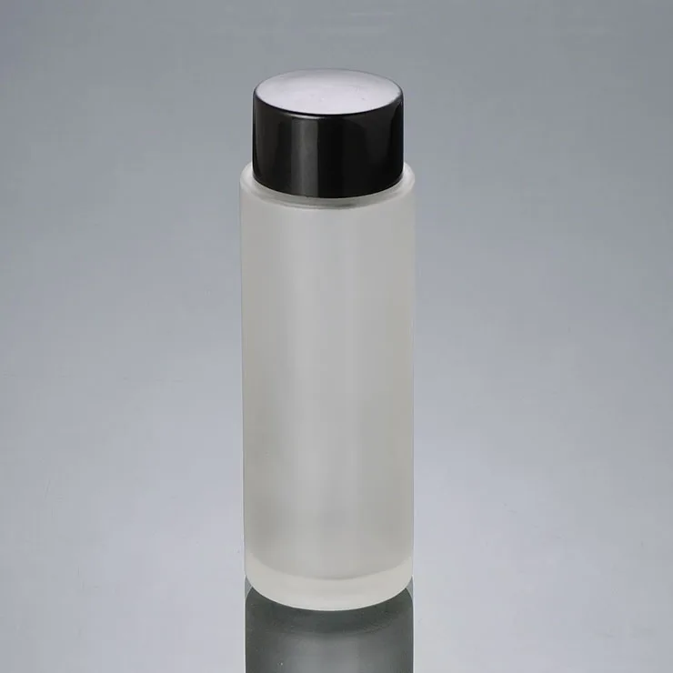 100 мл матовая стеклянная бутылка с черной крышкой для лосьона|100ml frosted glass bottle|frosted