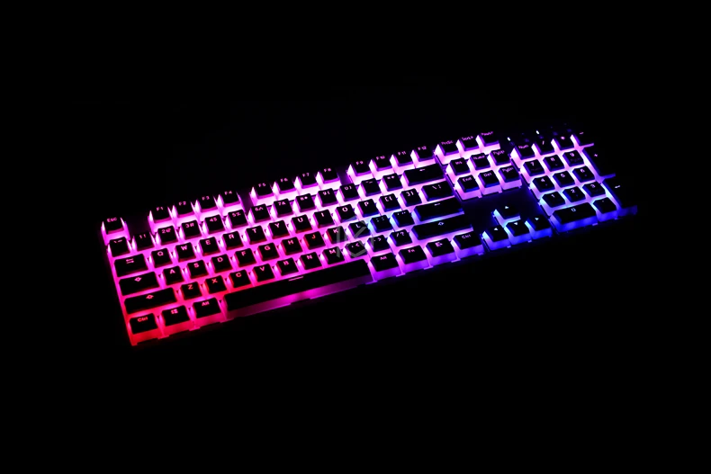 Traseira para Teclados Pudim Doubleshot Keycap Luz Mecânicos Leite Branco Rosa Preto Gh60 Poker 87 Tkl 104 108 Ansi Iso Pbt Oem - Imagem 2