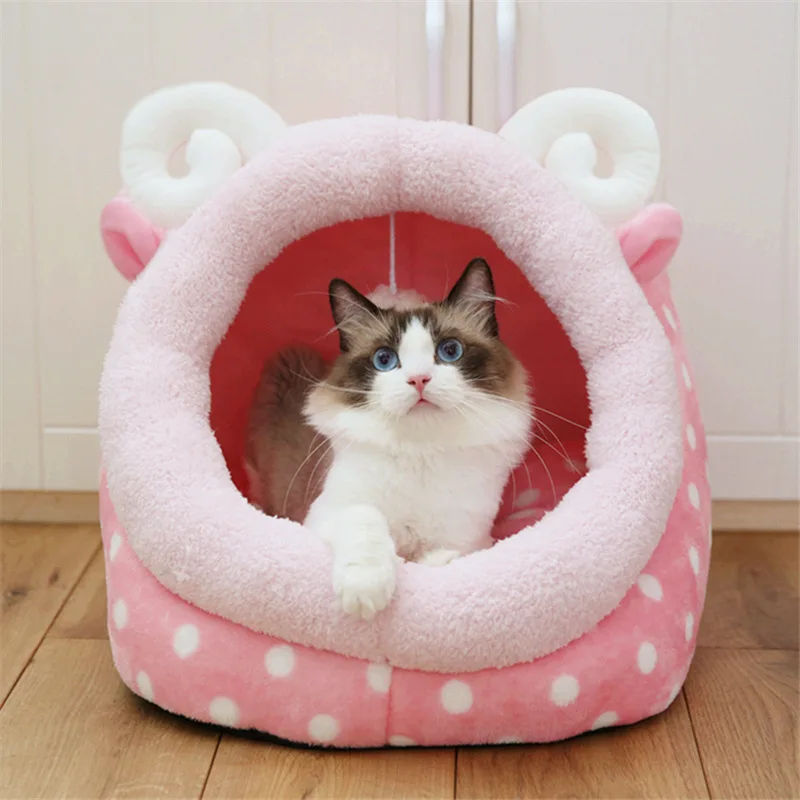 Мягкий и удобный домик для кошки тепло лежанка для кошки собачья конура Коврик для кошки Товары для животных