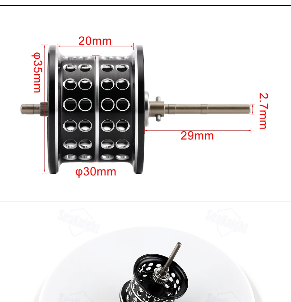 SeaKnight катушка для baitcasing POTM 7,6: 1 высокоскоростная катушка для baitcasing 12BB 5 кг углеродное волокно 155 г ультра-светильник катушка для рыбалки