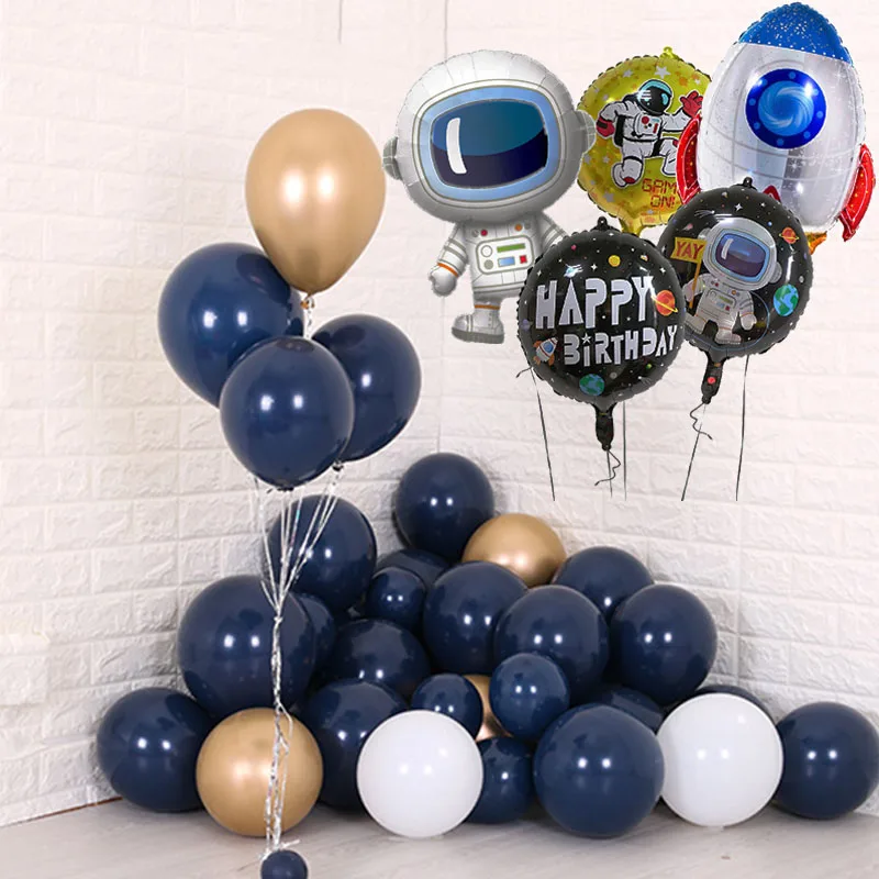 Астронавт в космосе вечерние украшения латексные шары Мальчик Дети День рождения Космос планета подарок игрушки событие воздушные шары
