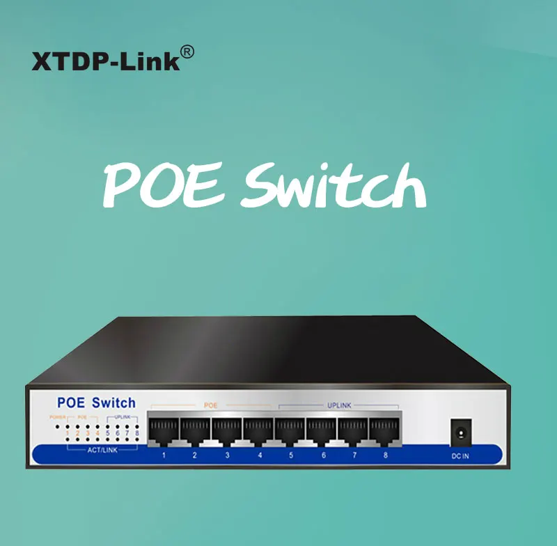 8-портовый 10/100 Mbps POE коммутатор 4 порта POE работает на 4 порта Uplink офисный компьютер беспроводной AP IP камеры сети удаленного оборудования