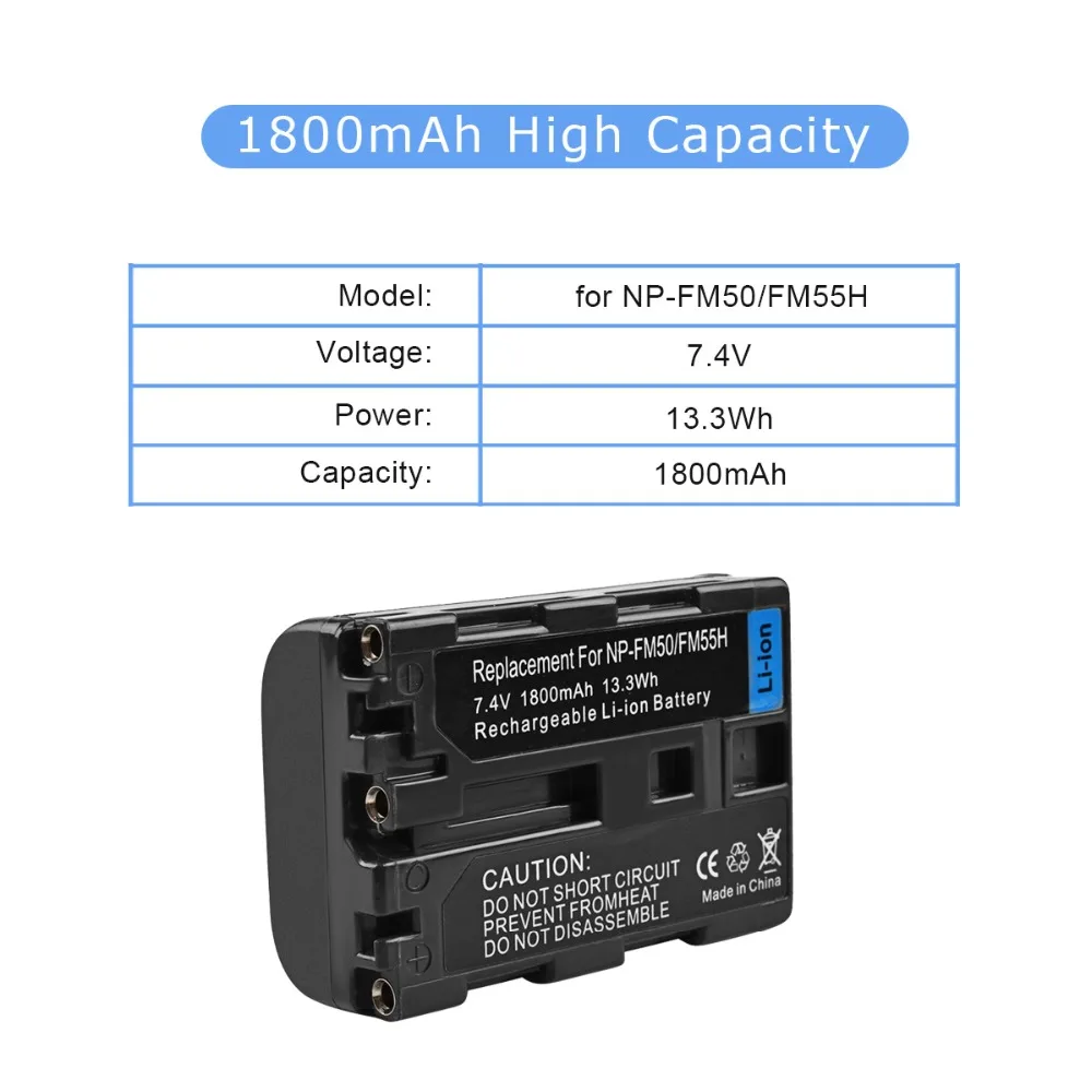 3Pakcs 7,4 V 1800 мА/ч, литий-ионный аккумулятор NP-FM50 NP FM50 NPFM50 NP-FM30 Батарея для sony Альфа A100 DSLR-A100 A100K CCD-TRV408 DCR-PC105 L20