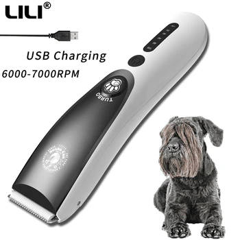 

Professional Low-noise Cat Dog Hair Trimmer Electric Pet Hair Clipper Remover Turbo Rechargeable Pets Grooming Haircut Machine