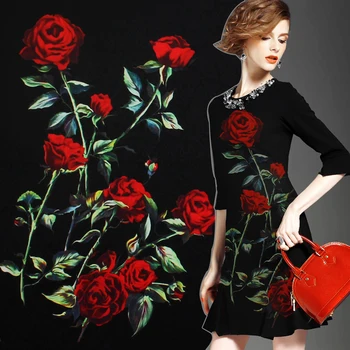 

Digital printing jacquard fabric autumn and winter crisp dress jacket diy fabrics wholesale high quality jacquard cloth