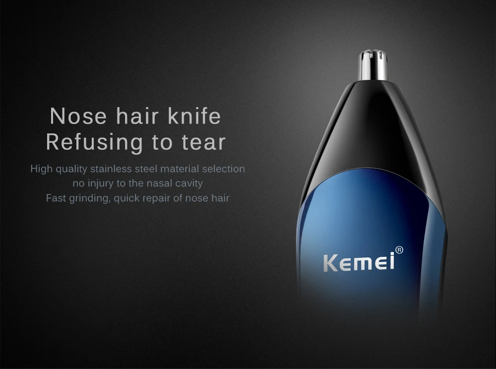 Kemei электрический триммер для стрижки волос бритва борода усы бритвенный станок Профессиональный заряжаемый очиститель