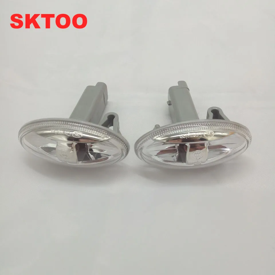SKTOO 2Pcs Auto Turn ազդանշանային կողմնակի կրկնվող լամպ Citroen C3 C5 համար Peugeot 206 207 307 407