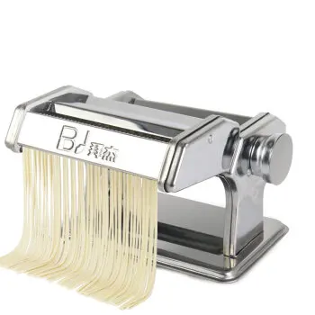 

2 Blades Stainless Steel Split Type Multifunctional Noodle Machine Roll Sheet Machine Pressure Dumpling Cover Machine Silver