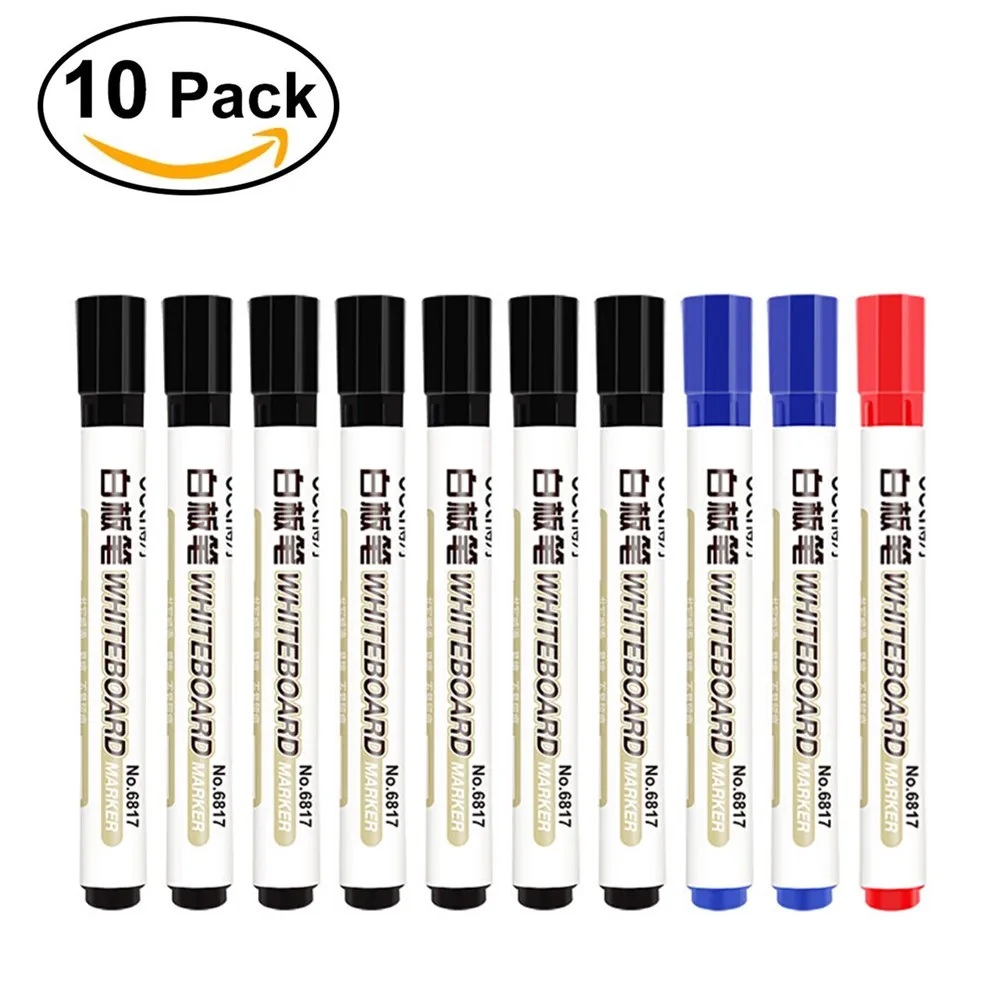 10 PCS/lot Erasable Whiteboard Marker Pen Office Dry Erase Markers Blue