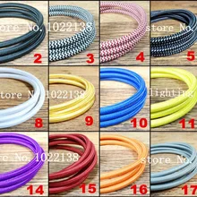 10 м/лот VDE сертифицированный 2 ядра круглый текстильный Электрический провод цветной плетеный провод тканевый кабель винтажная лампа шнур питания