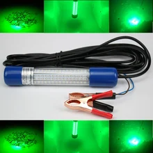 Underwater Fishing Light 12V-24V 180 LED Lamp Lure Bait Finder Night Fishing Light for Shrimp, Prawns, Squid and Fish,10w 12v underwater submersible night fishing light shad bait lure squid boat lamp 108 led light bulb w 5m ip67 waterproof lamp