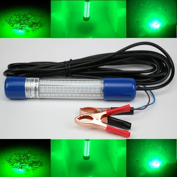 Underwater Fishing Light 12V-24V 180 LED Lamp Lure Bait Finder Night Fishing Light for Shrimp, Prawns, Squid and Fish,10w 12v underwater submersible night fishing light shad bait lure squid boat lamp 108 led light bulb w 5m ip67 waterproof lamp