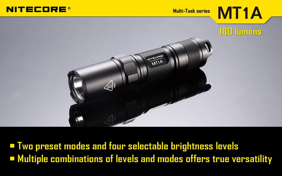 NITECORE MT1A компактный портативный открытый мини-фонарик из алюминия AA батареи фонарик