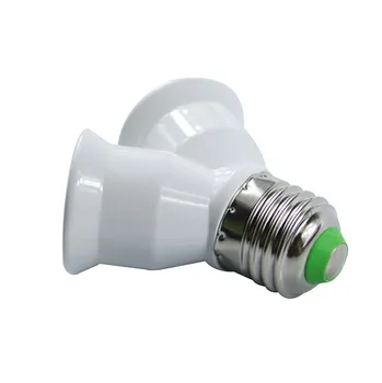 

5pcs High Quality E27 to 2xE27 1 to 2 Y Shape LED Halogen Bulb Base Light Lamp Splitter Split Adapter Converter Socket Extend