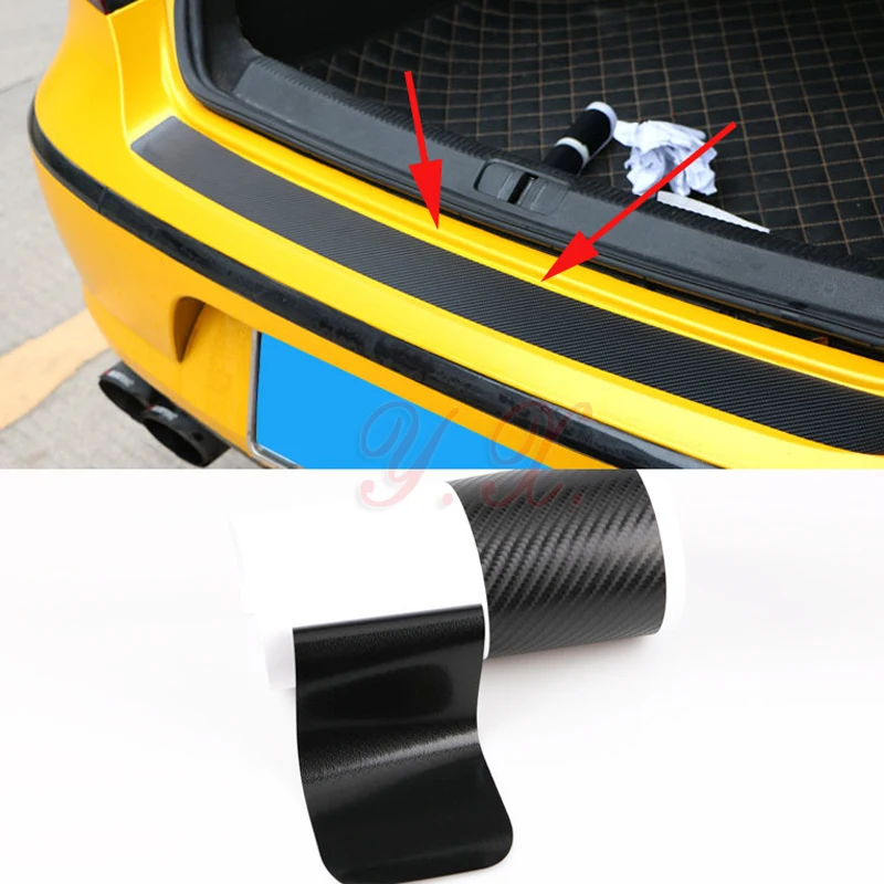 Accessories Carbon Fiber Car Door Plate Sill Scuff Cover Anti Scratch Sticker