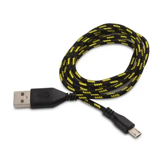 SCLS 1 м Плетеный тканевый Micro USB кабель для передачи данных и синхронизации