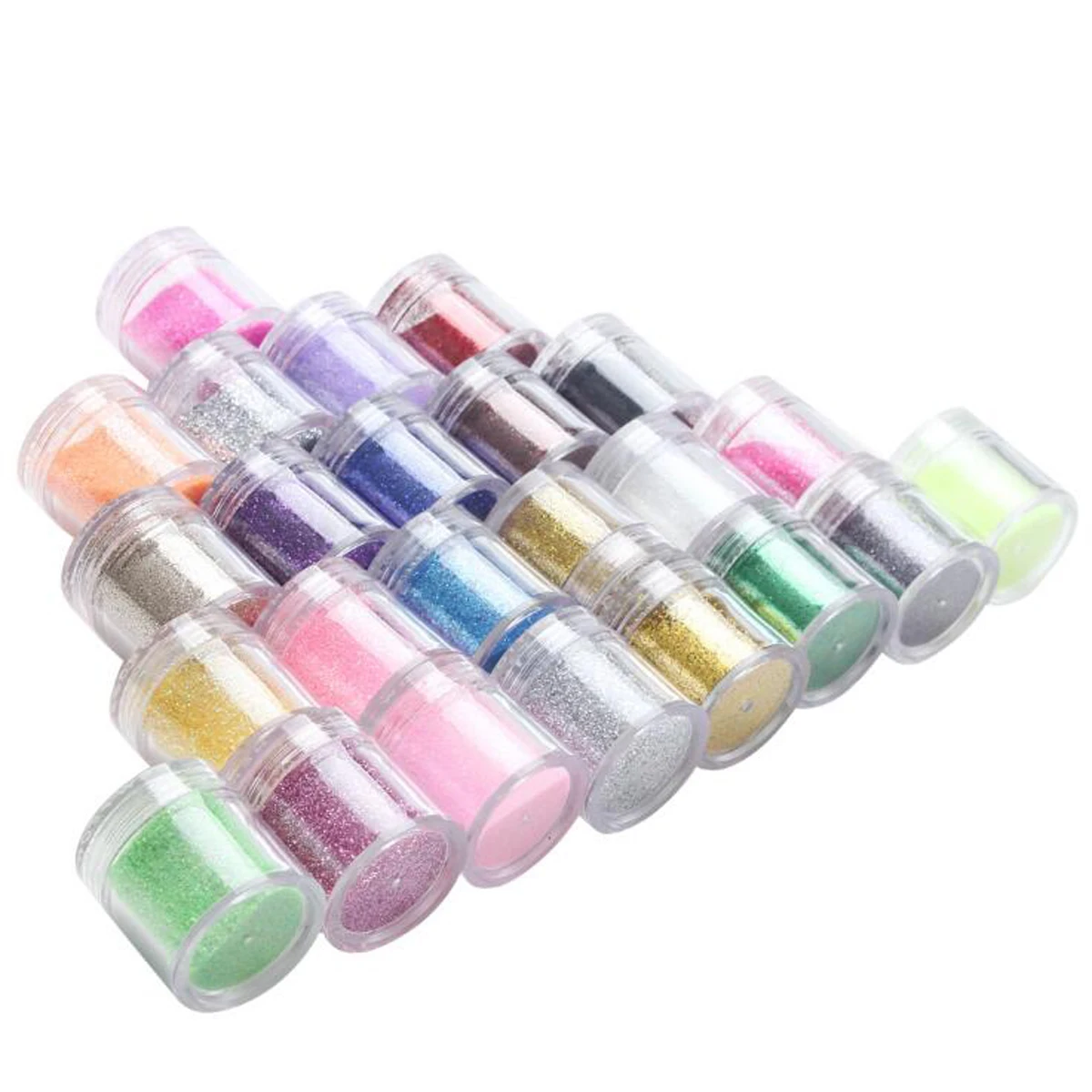 1box Nail Glitter Powder Laser Sparkly Manicure DIY Nail Art Sequins Shinning Jewelry Beauty For Decorations 24 Color Random