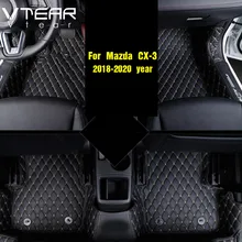 Vtear для Mazda CX-3 CX3 кожаные Коврики Ковры Интерьер коврик водонепроницаемые аксессуары в виде ковриков продукция автостайлинг