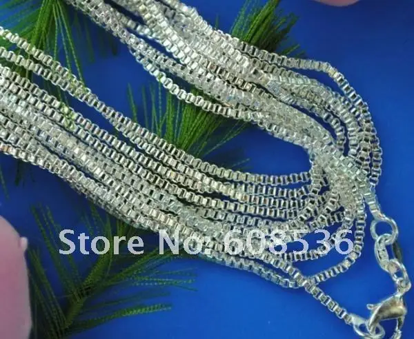 

Directly factory price,Outstanding quality. 10PCS S925 Sterling Silver color Jewelry jewelry 1mm Box chain, L01