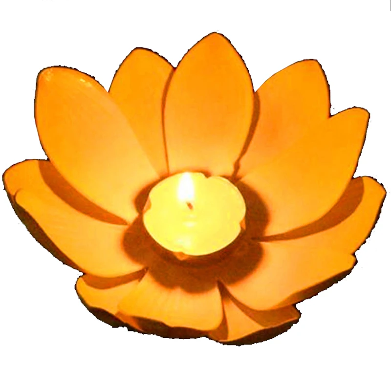 

1 x Outdoor Floating Lotus Light Pool Pond Garden Water Flower Lamp Wishing Lanterns