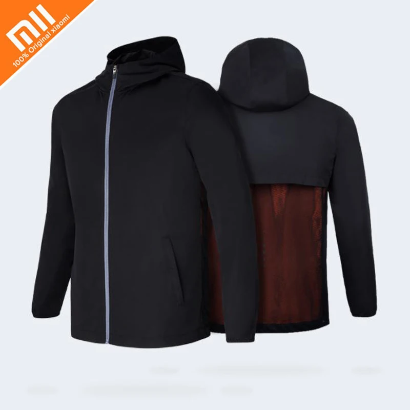 

Original Xiaomi Men's Backpack Sports Jacket IPX4 Waterproof Long Sleeve Windbreaker for Men UPF50 + Portable Drawstring Bag