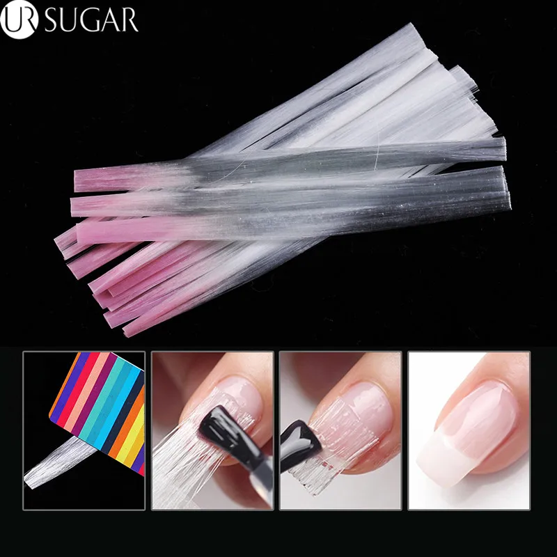 Fiberglass for UV Builder Extension Gel Acrylic Tips Nail Form Clips Colorful Fiberglass Fibernails Manicure Nail Art Tools