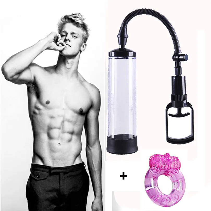 Adult Vacuum Pump Silicone Ring Manual Effective Enlarge Vacuum Pump Male Extender Sex Delay Device Sucking Machine (7)