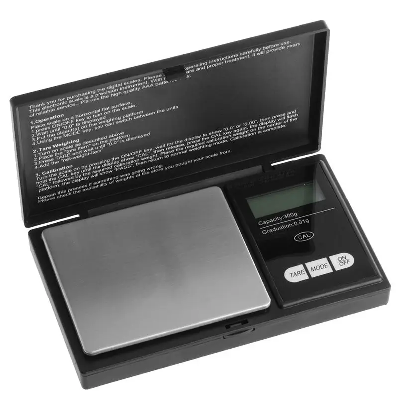 300g/0.01g Mini Digital Scale LCD Electronic Jewelry Gold Pocket Gram