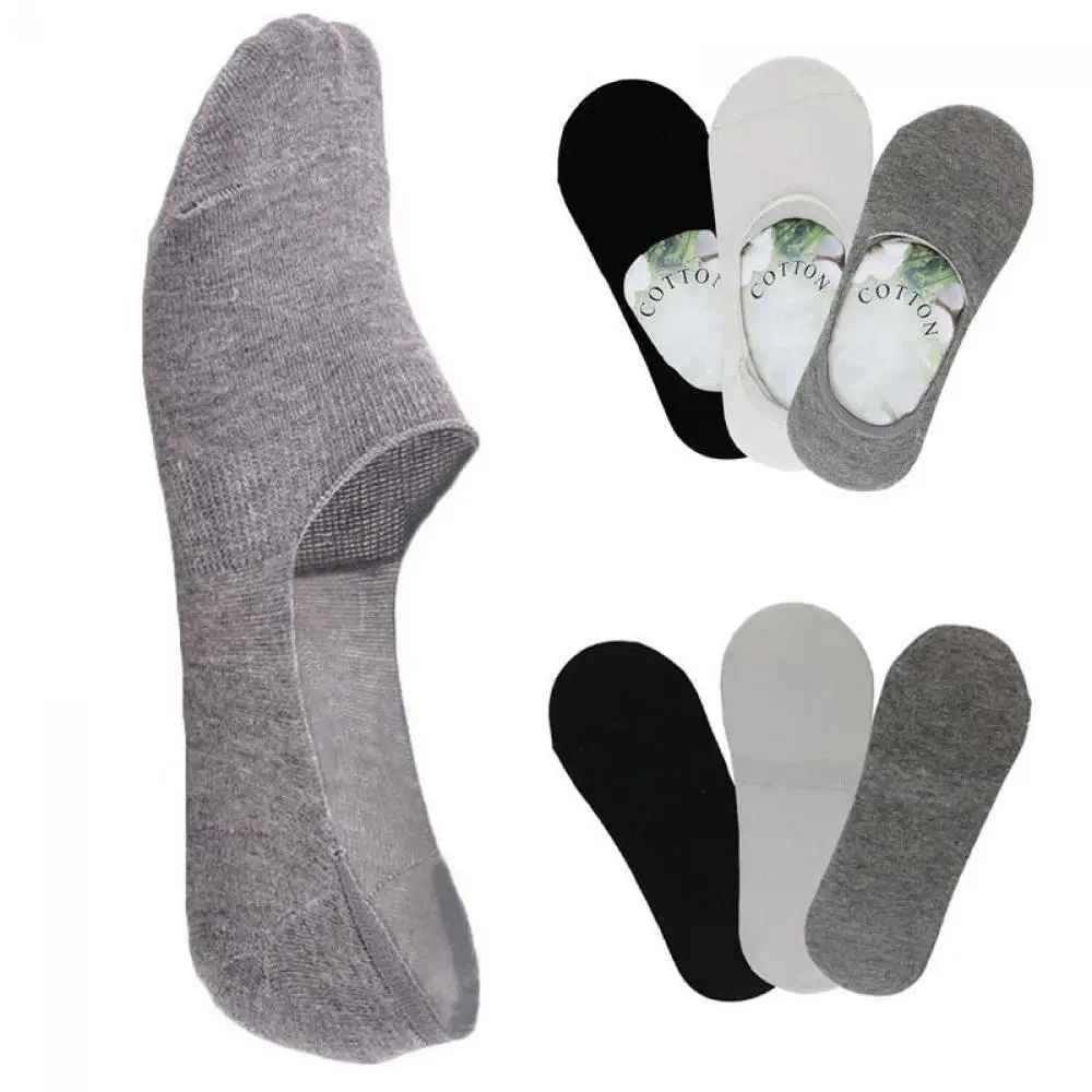 

1Pair Unisex Women Men Loafer Boat Non-Slip Invisible No Show Nonslip Liner Low Cut Soft Breathable Cotton Short Socks Dropship