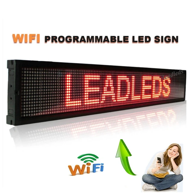  LED Laufschrift P10 Rot 136 cm x 40 cm