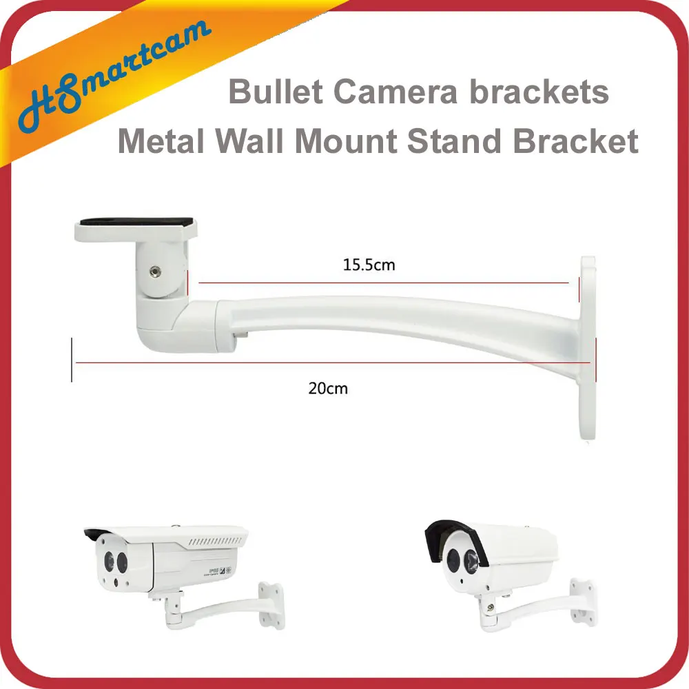 

Metal Wall Mount Stand Bracket For CCTV Security Camera Bullet IP/CVI/TVI/AHD/SDI/ Camera brackets Turning degree 360 degrees