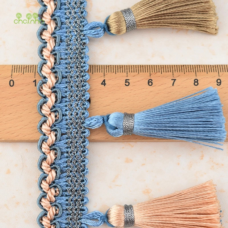 Chainho 1 ярдов/партия кружевная ткань с бахромой аксессуары ручной работы DIY ручная