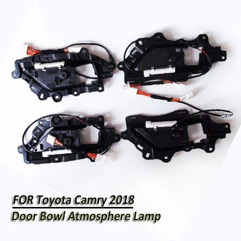 

4x/Set Car LED Special Door Handle Bowl Decorative Light Interior Atmosphere Lamp For Toyota Camry 2018 Ice Blue