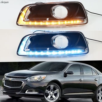

CSCSNL 1 set LED DRL Daytime Running Lights fog head Lamp cover car styling For Chevrolet Chevy Malibu 2011 2012 2013 2014 2015