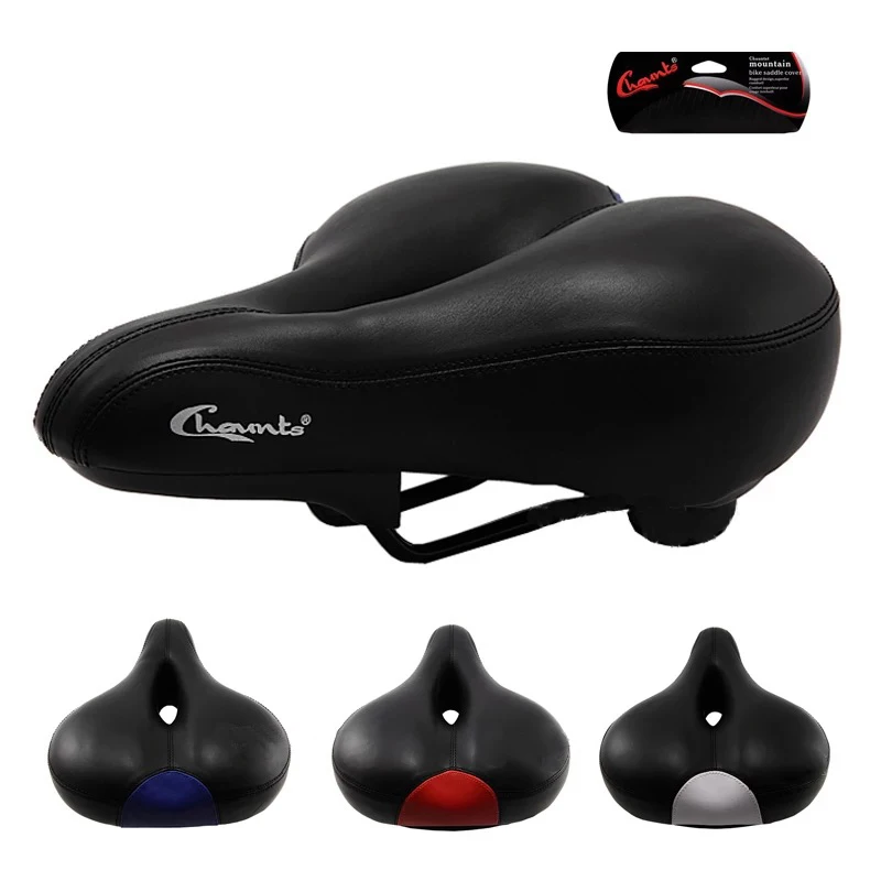 Chaunts FU339 Cycling Soft Leather Elasticity Sponge Bicycle Saddle MTB