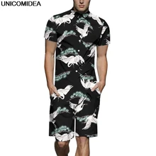 Журавль птица для мужчин комбинезоны для малышек 3D принт женщин Playsuits Harajuku шаровары брюки карго комбинезоны девоч