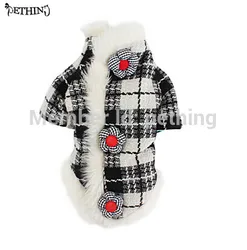 Unique pattern dog warm clothes quilted inside keep Warm magic tape easy wear/off dog winter clothes XS -XL black Unique pattern dog warm clothes quilted inside keep Warm magic tape easy wear/off dog winter clothes XS -XL black