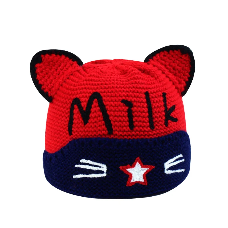 Cartoon Knitting Baby Winter Hat Velvet Warm Baby Boys Beanie With Cat Ears Crochet Pattern Infant Beanie For Baby Girls New (13)
