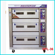 DFL-36 3layers 6 trays Stainless steel 60kg/h oven machine 380V Commercial Electric bread toaster food oven pizza baker machine