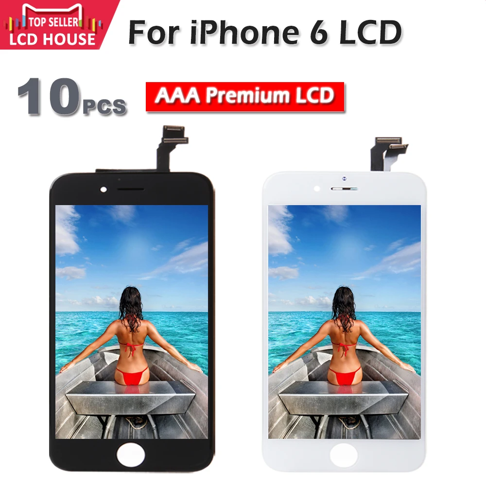 Premium Quality 10PCS/Lot For iPhone 6 LCD Screen for 6G Display Assembly Replacement Touch Digitizer DHL Shipping | Мобильные