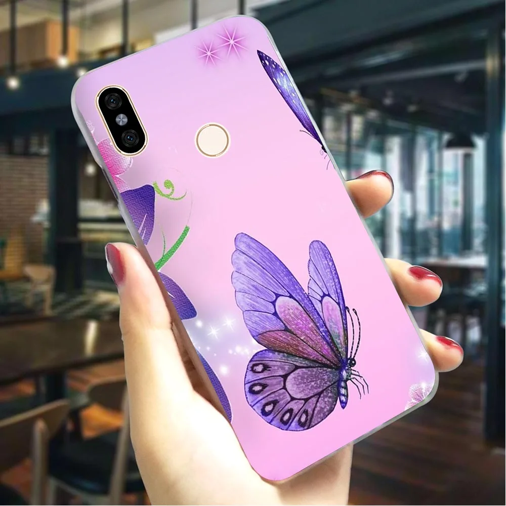 

Plastic Phone Cover for Xiaomi Redmi 3S 3Pro Butterfly Cat Case for Redmi 5 Plus Covers 4A 4X 5A Prime 6A Note 5 6 Pro
