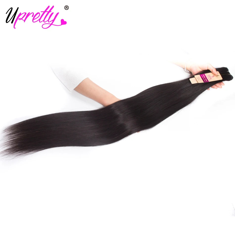 Upretty Hair Brazilian Hair Weave Bundles Straight Hair Bundles 40 inch 28 30 32 34 36 38 inch Remy Human Hair Extensions