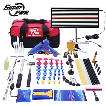 Online 68pcs/set PDR Tools Paintless Dent Repair Tools Dent Removal Dent Puller Tabs LED Lamp Reflector Board Hand Tool Set Ferramentas