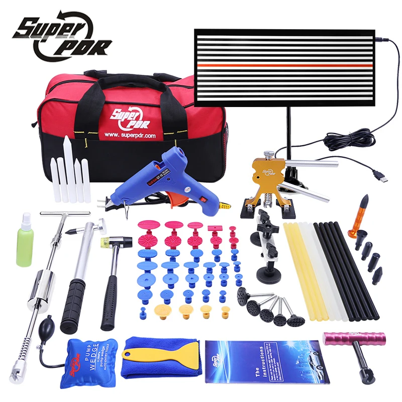 

68pcs/set PDR Tools Paintless Dent Repair Tools Dent Removal Dent Puller Tabs LED Lamp Reflector Board Hand Tool Set Ferramentas