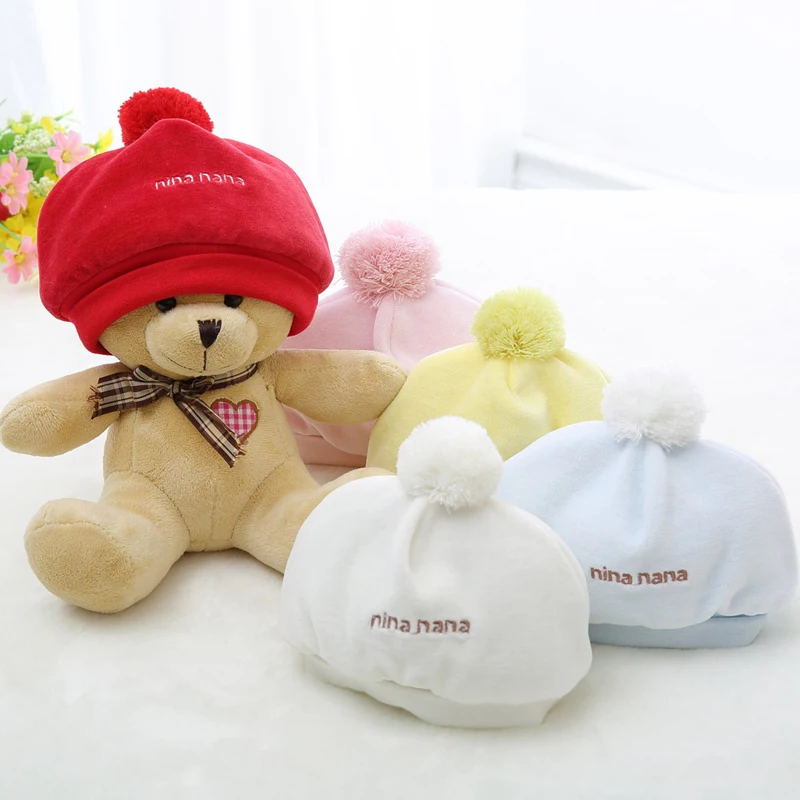 Детская одежда унисекс детская шапка новорожденный капюшон Младенческая Детская шапка Девочки Мальчики Осень Зима с шариком и шнуром 0-12 месяцев